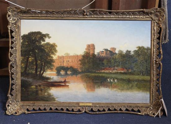 Edmund John Niemann (1813-1876) Warwick Castle 12.5 x 20in.
